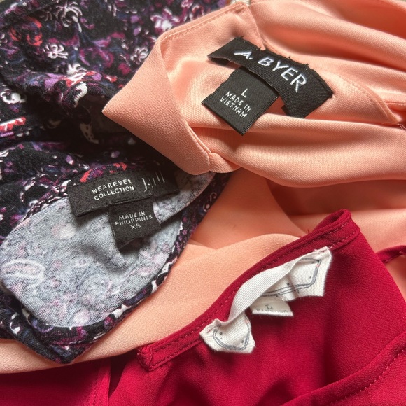 Floral, Pink, and Red Women's Tops Set - Picture 3 of 3